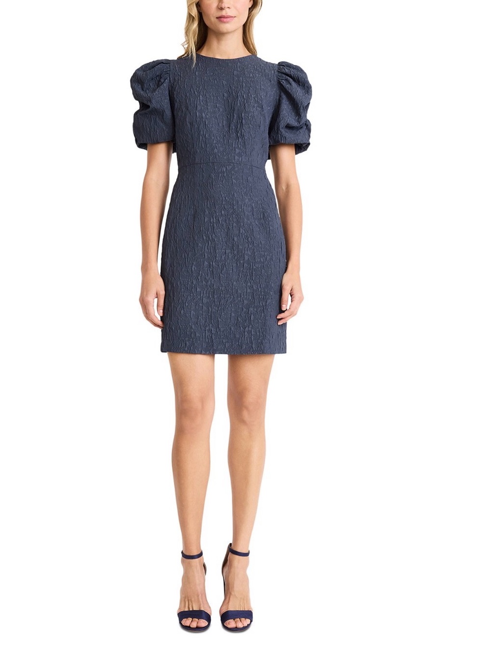 Donna Morgan Women's Puff-Sleeve Knit Mini Dress